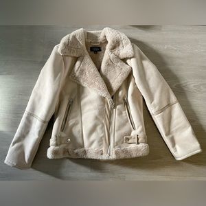 CoffeeShop Faux Fur Lined Moto Jacket
